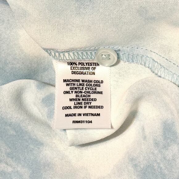 Wonderly Popover Tunic Top Plus Sz 4X Long Sleeve Breezy Blue & White Clouds NWT - Picture 7 of 7